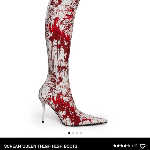 SCREAM QUEEN THIGH HIGH BOOTS - Picture 7 of 9